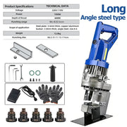 Load image into Gallery viewer, Portable Electric Angle Steel Channel Steel Punching Machine 1200W 50mm Hole Puncher MHP20 Iron / Steel Cutting Punching Machine
