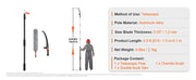 Bild in Galerie-Viewer laden, Amocart Manual Pole Saw Extendable Tree Pruner  Steel Blade for Branches Trimming with Lightweight Aluminum Alloy Handle
