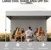 Load image into Gallery viewer, 10x10FT Pop Up Gazebos Canopy Tent with Removable Sidewall, One-Push Instant Setup Outdoor Canopy Shelter with Vented Roof, Roller Bag &amp; Sandbags for Beach Camping Market
