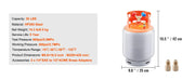 Load image into Gallery viewer, SucceBuy 30 lb Refrigerant Recovery Tank 400 psi Portable Cylinder Tank with Y-Valve for Liquid/Vapor Recovery Can for R22/R134A
