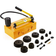 Load image into Gallery viewer, SucceBuy 15Ton Hydraulic Knockout Punch Driver Kit 1/2"-4" 10 Dies Carbon Steel Sheet Hole Opener Repair Tool Manuel Hole Digger
