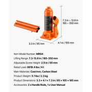 Load image into Gallery viewer, Amocart 4/6/8 Ton Hydraulic Bottle Jack, Heavy Duty Welded Bottle Jack, for Auto Repair, House Lift and Agricultural Equipment
