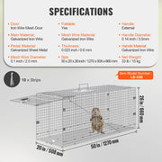 Load image into Gallery viewer, Live Animal Cage Trap Humane Cat Rodent Control Folding with Handle for Rabbits Stray Cats Squirrels Raccoons Groundhog
