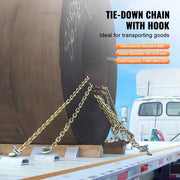 Load image into Gallery viewer, Amocart 2-Pack G80 Transport Binder Chain 3/8"5/16" Tow Chain with Clevis Hooks Logging Chain for Towing Truck Tie Down Binding

