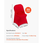 SucceBuy 50 Pcs Pink Chair Covers Polyester Spandex Chair Cover Stretch Slipcovers Flat-Front Chair Covers for Wedding Party
