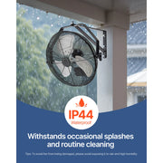 Charger l'image dans la visionneuse de galerie, SucceBuy Ventilateur mural industriel haute vitesse Ventilateur mural étanche avec pales en aluminium pour atelier, entrepôt, serre
