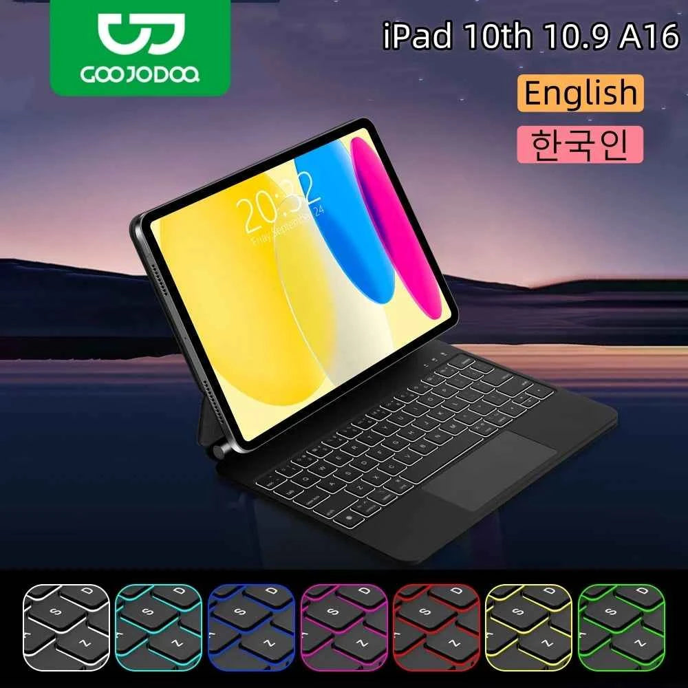 Magic Keyboard for iPad 10th 10.9 A16 11th Gen keyboard Case Multi-Touch trackpad with Backlight