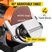 Load image into Gallery viewer, CustomizableFixed-Angle Sharpener Abrasive Cutting Edge Machine Knife Polish SucceBuy 250W Electric Disc Belt Sander Mini Table
