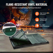 Charger l'image dans la visionneuse de galerie, Écran de Soudage SucceBuy avec Cadre Écran de Protection de Soudage en Vinyle Ignifuge 4 Roues Pivotantes pour Atelier/Industrie
