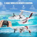 Amocart EPP Foam RC Plane 2.4G 3CH  Radio Control Aircraft Sea And Air RC Glider Water Land Flying Airplane Toys Gift For Boys