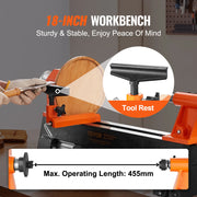 Load image into Gallery viewer, SucceBuy Benchtop Wood Lathe 10inx18in / 14inx40in EU-230V US-120V Power Wood Turning Lathe Machine Variable Speeds Woodworking - AMOCART
