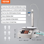 Amocart 30-15000g Liquid Filling Machine Automatic Bottle Water Filler with Diaphragm Pump Digital Control for Wine Beverage