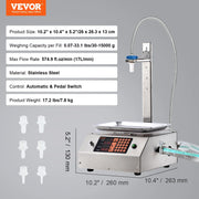 Load image into Gallery viewer, Amocart 30-15000g Liquid Filling Machine Automatic Bottle Water Filler with Diaphragm Pump Digital Control for Wine Beverage
