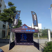 Bild in Galerie-Viewer laden, Ausstellung Event Festzelt Pavillons Bedrucktes Vordach Geschäfts-Zelt Pop-Up Faltzelt Banner Tischflagge
