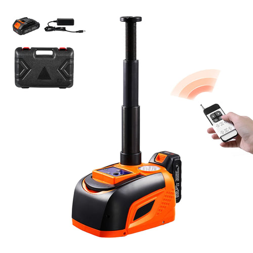 SucceBuy Electric Car Jack, 5T Adjustable Electric Scissor Jack Tire Changer with LED Light & Remote Controlfor Sedan SUV Truck