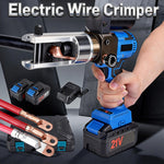 Hydraulic Crimping Tool SL-240 90KN Electric Wire Crimper Cable Crimping Pliers with Battery, Handheld Electric Hose Crimper