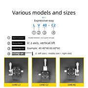 Load image into Gallery viewer, Z Axis LV40/50/60/80 Sliding Table Manual Displacement Vertical-lift Fine Tuning Platform Cross Guide Linear Stage Sliding

