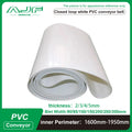 white pvc conveyor belt Perimeter:1600mm-1950mm Belt Width: 90/95/100/150/200/250/300mm (Can Customized Size)