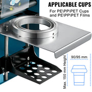 Load image into Gallery viewer, SucceBuy Manual Cup Sealer Machine 300-500 Cup/h with Heating Technology Boba Tea Cup Sealing Machine for 90/95mm Cup Diameter
