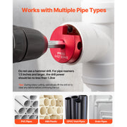 Load image into Gallery viewer, Amocart PVC Pipe Reamer Kit 5/7/9 PCS Fitting Socket Saver, Fits Standard 1/2" Drills Plumbing Tool Kit for SCH40 ABS CPVC Pipe

