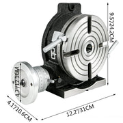 Bild in Galerie-Viewer laden, Amocart 8 Inch/200 MM Rotary Table 3-Slot or 4-Slot Horizontal Vertical MT-3 Rotary Table for Milling 360° Precision Working
