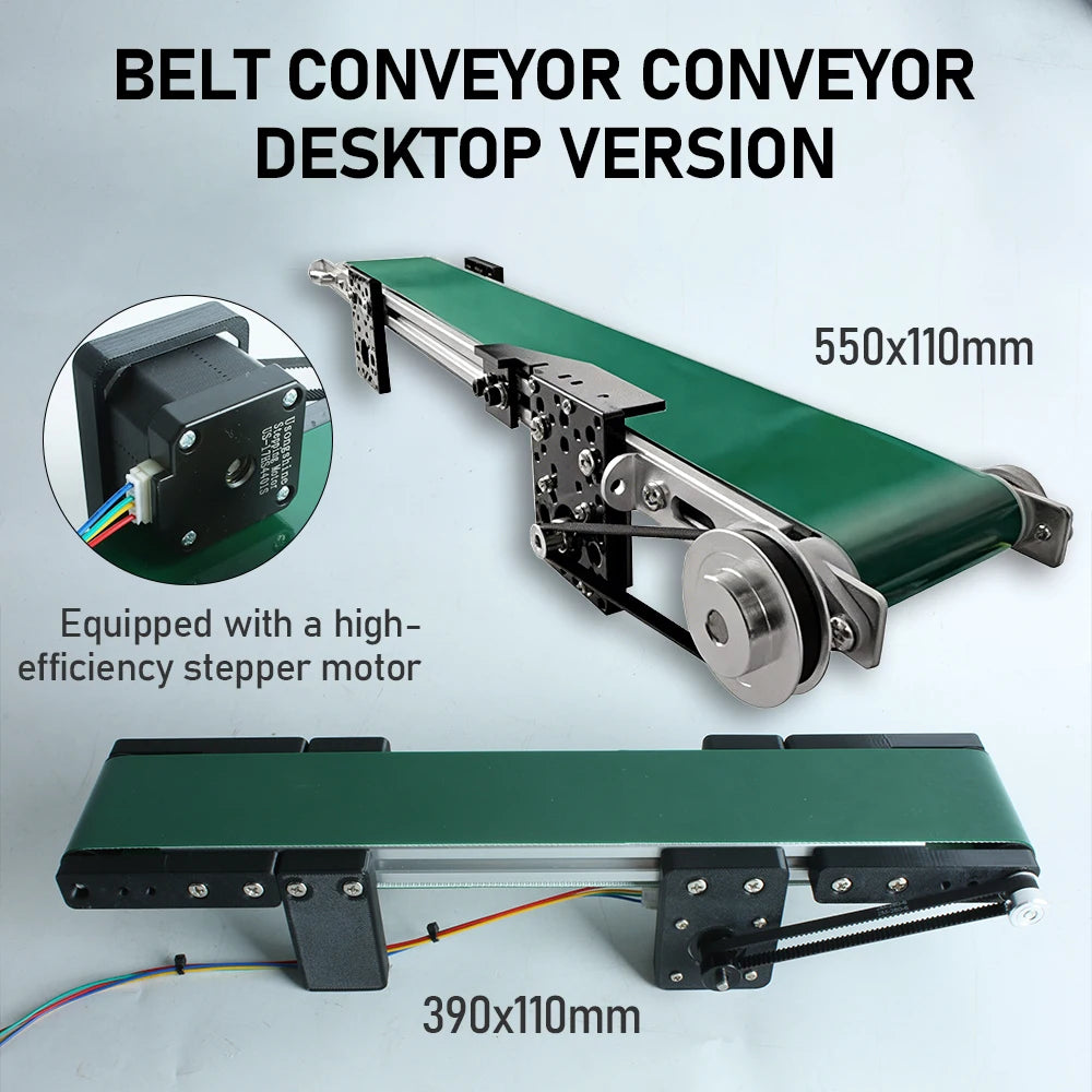 Small Desktop Belt Conveyor with Speed Controller Motor Mini Conveyor System Portable Conveyor Belt for Material Handling