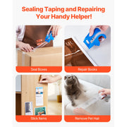 Load image into Gallery viewer, Amocart 1.5in Core 6 Rolls Clear Packing Tape with Dispenser 2.7 Mil Shipping Tape Designed for Moving Boxes Storage Mailing
