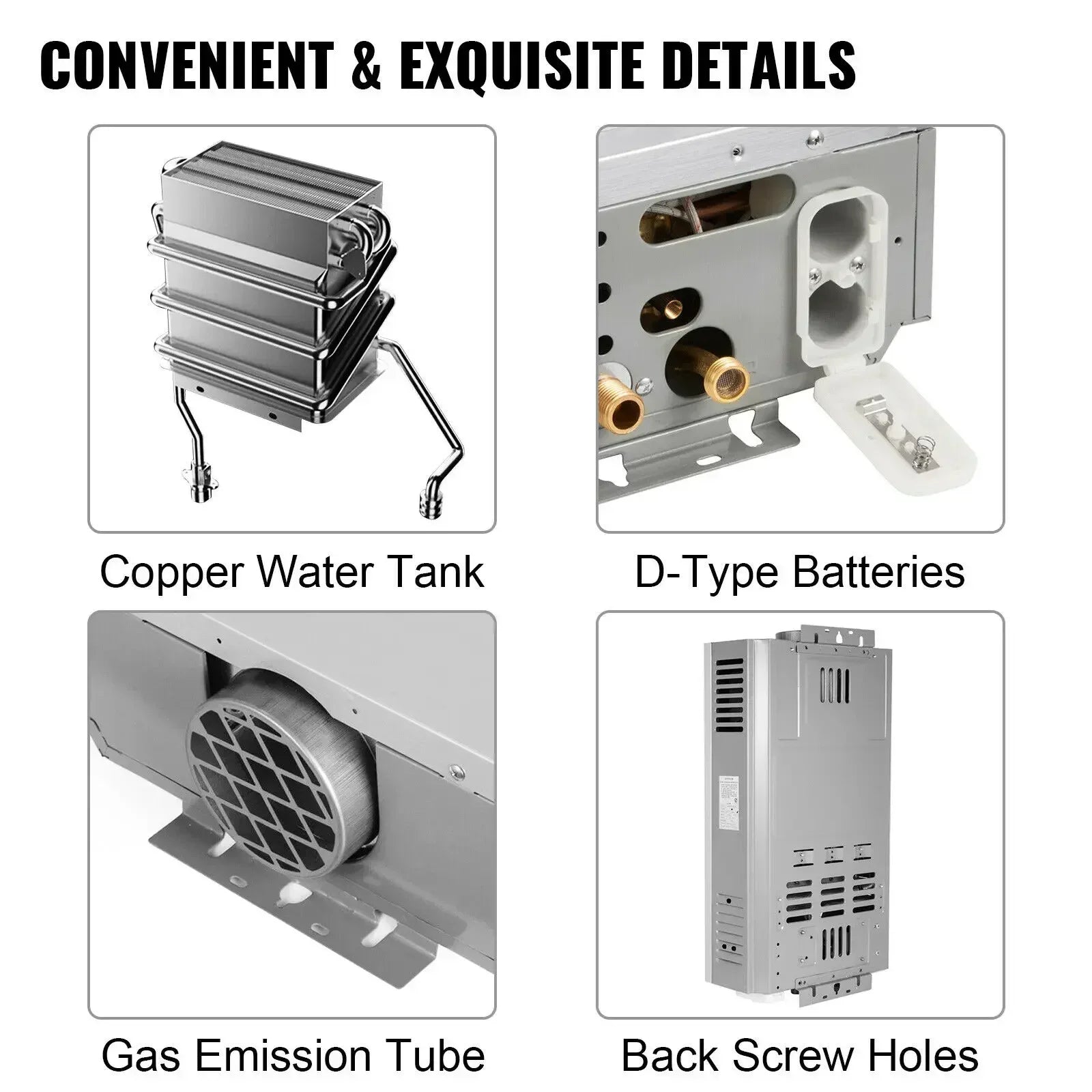 SIHAO Digital Display Tankless Hot Water Heater 6-18L Instant LPG Butane Propane Gas Shower Heating Equipment