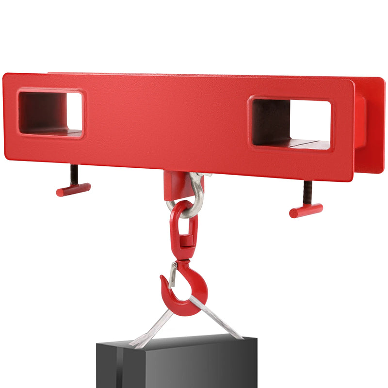 SucceBuy Forklift Lifting Hoist Swivel Hook Mobile Crane 4400 lbs 2 Ton Lift Mobile Crane Attachments for Garage Workshop