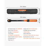 Amocart Torque Wrench Set Drive Click Torque Wrench Dual-Direction Adjustable  Mechanical Dual Range Scales Torque Wrench Kit