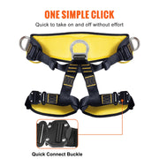 Bild in Galerie-Viewer laden, Amocart Half Body Safety Harness Tree Climbing Harness Half Protection Harness 340 lbs for Fire Rescuing Caving Rock Climbing
