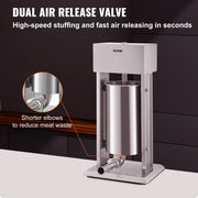 Load image into Gallery viewer, SucceBuy 10L/15L Electric Sausage Stuffer Stainless Steel Making Sausage Machine Commercial Grade with 4 Filling Funnel for Home
