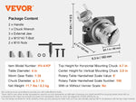 Amocart Precision Milling Rotary Table 4''/100mm Horizontal Vertical Model with 3-Jaw Chuck Indexing Tools for Milling Machines