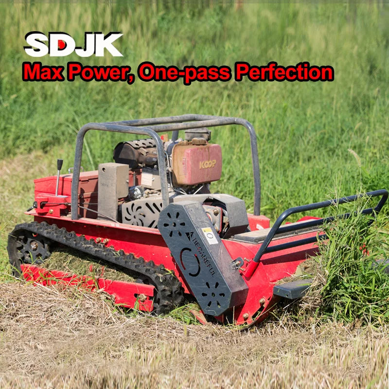 SDJK Mini Remote Control Lawn Mower Robot, Customized All Terrain Weeder for Home Orchard Fast Delivery