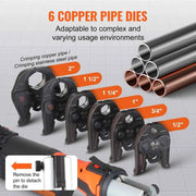 Load image into Gallery viewer, Amocart Press Tool 18V Electric Pipe Crimping for 1/2” 3/4” 1”1-1/4" 1-1/2"2" Copper Pipes Press Tool with Brushless Motor
