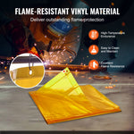 Amocart Welding Screen with Frame 6' x 6' Welding Curtain Screen Flame-Resistant Vinyl Welding Protection Screen