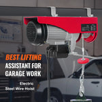 SucceBuy 200-800kg Electric Hoist with Wired/Wireless Remote Control Lifting Crane Cable Hoist Winch for Boat Garage Elevator