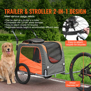 Load image into Gallery viewer, Amocart 66lbs Dog Bike Trailer2-in-1Pet Stroller Folding Cart Frame Bicycle Carrier with Wheels Universal Coupler for Dogs
