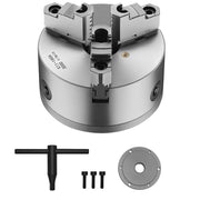 Load image into Gallery viewer, SucceBuy Lathe Chuck 3-Jaw / 4-Jaw / 6-Jaw Self-Centering Chuck &amp; Threaded Backing Plate, T-wrench Screws, Wood Metal Lathe Use
