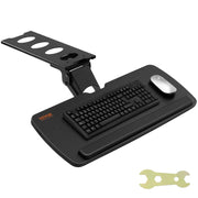 Load image into Gallery viewer, SucceBuy Keyboard Tray under Desk Adjustable Height &amp; Angle Keyboard Tray Slide out &amp; Holder for Typing in Home and Office Work
