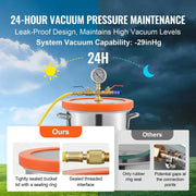 Load image into Gallery viewer, SucceBuy 3 Gallon / 5 Gallon Vacuum Chamber, Upgraded Tempered Glass Lid Vacuum Degassing Chamber, 304 Stainless Steel Chamber, for Stabilizing Wood, Resin Degassing, Silicone Degassing and Plaster Degassing
