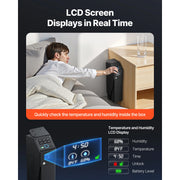 Load image into Gallery viewer, SucceBuy Gun Safe Slider Handgun Safe Fingerprint/Password/Key 3-Way Quick Access Case Box with LED for Nightstand Bedside Desk
