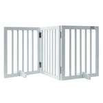 Amocart Free Standing Dog Gate Freestanding Pet Gate 3 Panels Foldable Dog Gate for Narrow Passageways Expandable Dog Barrier