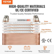 Load image into Gallery viewer, Amocart Heat Exchanger 5"x 12" 80 Plates Brazed Plate Stainless Steel For Floor Heating Water Heating Snow Melting Beer Cooling
