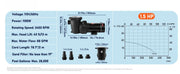 Load image into Gallery viewer, Amocart Swimming Pool Pump 1.5HP / 2.0HP Single Speed Pumps for Above Ground Pool with Strainer Filter Basket ETL Certification
