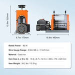 SucceBuy Electric Wire Stripping Machine 60W 1.5-25mm Visible Stripping Depth 6 Round+1 Flat Channels for Scrap Copper Recycling