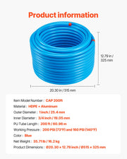Charger l'image dans la visionneuse de galerie, Amocart Air Compressor Line Kit 3/4" HDPE-Aluminum Compressed Air Piping System Compressed Line Tubing Kit for Garages Workshop
