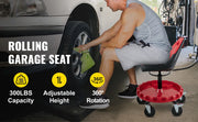 Load image into Gallery viewer, Amocart Rolling Garage Stool Car Detailing Stool Adjustable Height Mechanic Seat With Tool Tray Workshop Auto Repair Shop Stool
