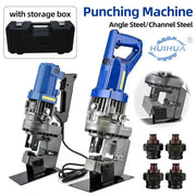 Load image into Gallery viewer, Portable Electric Angle Steel Channel Steel Punching Machine 1200W 50mm Hole Puncher MHP20 Iron / Steel Cutting Punching Machine
