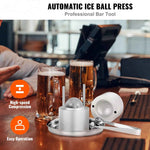Amocart 60mm Ice Ball Press Maker Spherical Whiskey Tray Mould Bubble-Free Making Mold Crystal Ice Ball Box for Bar Cocktail